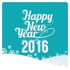 Happy New year illustration over color background