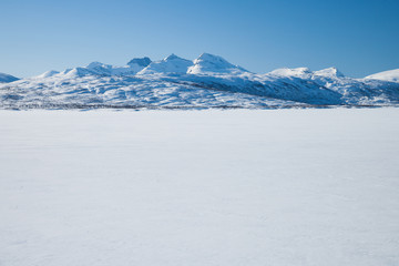Abendstimmung in Schweden im Winter