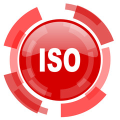 iso red glossy web icon