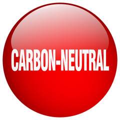 carbon-neutral red round gel isolated push button