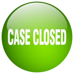 case closed green round gel isolated push button