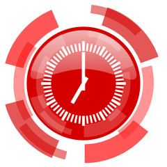 time red glossy web icon