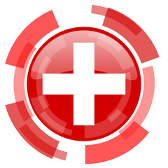 Obraz premium plus red glossy web icon