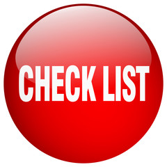 check list red round gel isolated push button
