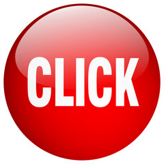 click red round gel isolated push button