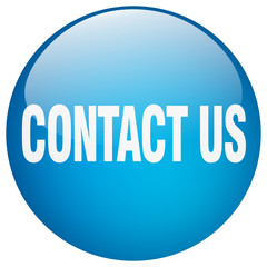 contact us blue round gel isolated push button