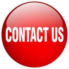 contact us red round gel isolated push button