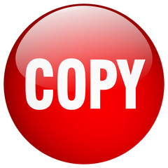 copy red round gel isolated push button
