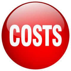 costs red round gel isolated push button