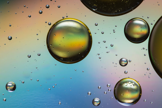 Drops of oil and water 