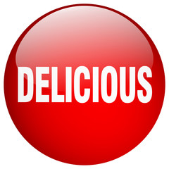 delicious red round gel isolated push button