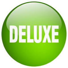 deluxe green round gel isolated push button