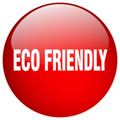eco friendly red round gel isolated push button