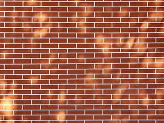 the red bricks with sunlight and shade background texture