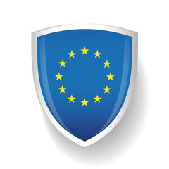 EU flag shield vector