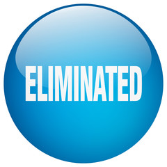 eliminated blue round gel isolated push button