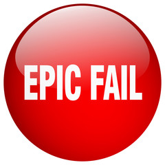 epic fail red round gel isolated push button