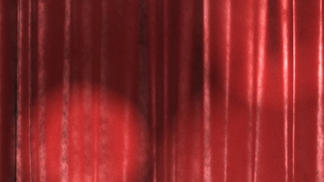 Curtains: Red Curtains Open With Screen Behind