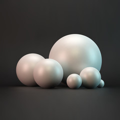 Spheres. 3D illustration.