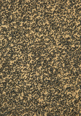 Textura black sheet of coarse sandpaper, vertical