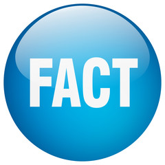 fact blue round gel isolated push button