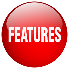 features red round gel isolated push button