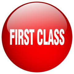 first class red round gel isolated push button