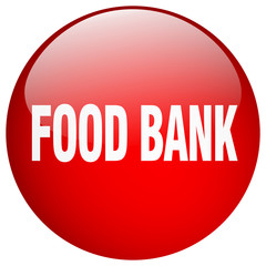 food bank red round gel isolated push button