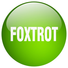 foxtrot green round gel isolated push button