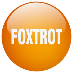 foxtrot orange round gel isolated push button