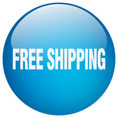 free shipping blue round gel isolated push button