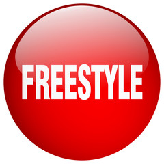 freestyle red round gel isolated push button