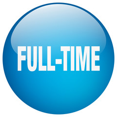 full-time blue round gel isolated push button