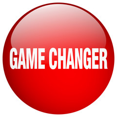 game changer red round gel isolated push button