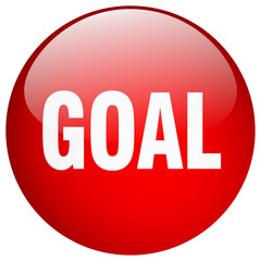 goal red round gel isolated push button