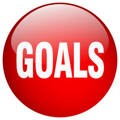 goals red round gel isolated push button