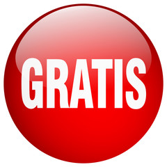 gratis red round gel isolated push button