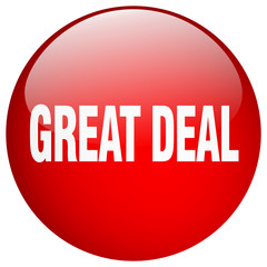 great deal red round gel isolated push button