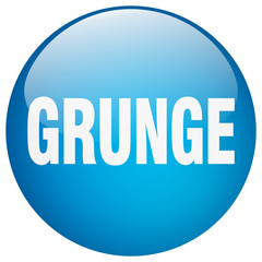 grunge blue round gel isolated push button