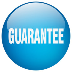 guarantee blue round gel isolated push button