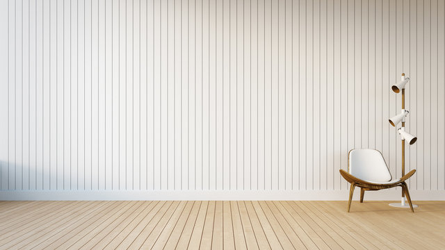 Loft & Simple Living room / 3D Render Image