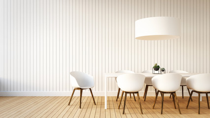 Simple of Working and Dining set Modern / 3D rendering