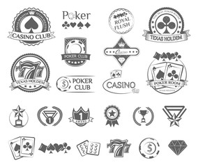 Casino Icons Set. Vector Illustration