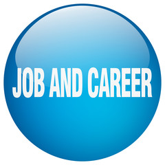 job and career blue round gel isolated push button