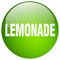 lemonade green round gel isolated push button