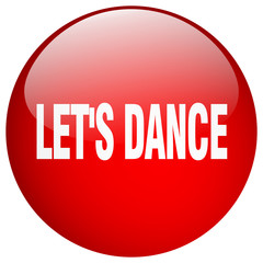 let's dance red round gel isolated push button