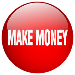 make money red round gel isolated push button