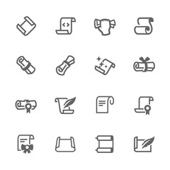Simple Scrolls and Papers Icons