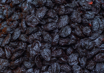 Group of black prunes