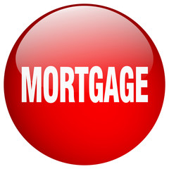 mortgage red round gel isolated push button